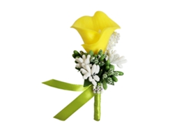 Broche Calla Lily Dance Party para Noivos e Noivas em Bege Claro LAXISCREED