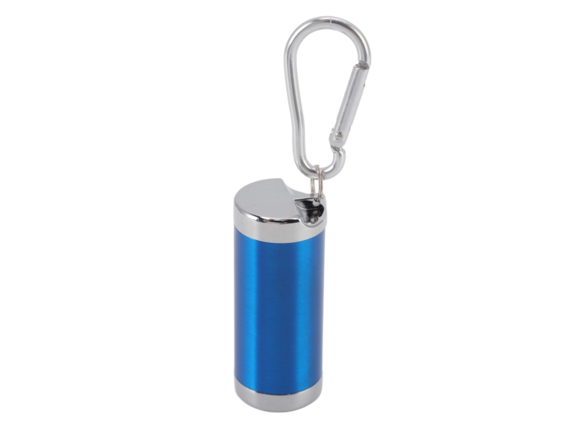 Cinzeiro Portátil de Aço Inoxidável com Fivela Resistente Ao Fogo Mini Chaveiro Azul para Carro Escritório | S/MARCA