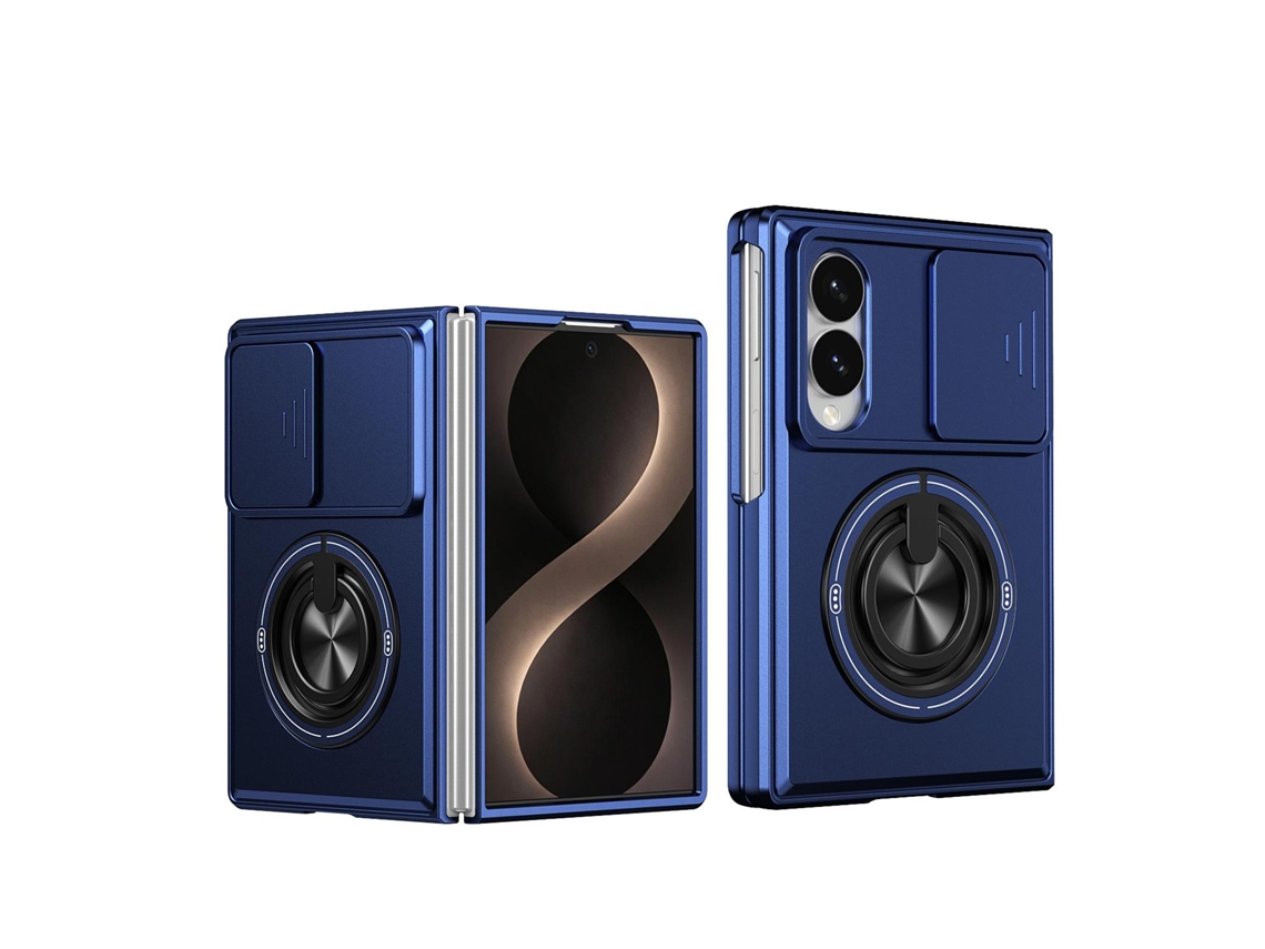 Capa Para Samsung Galaxy Z Fold8, Resistente A Quedas Com Suporte De Anel Digitallab (azul)