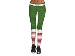 Laxiscreed Leggings Femininas Com Estampa, Alta Elasticidade Para Yoga E Corrida, Tamanho L/xl