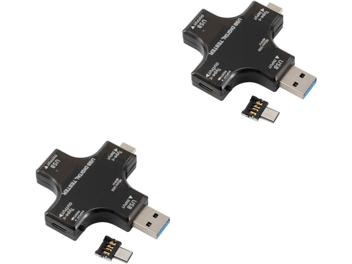 2 Unidades De Testador De Carregador Usb, Testador De Energia, Cabo Medidor Dc