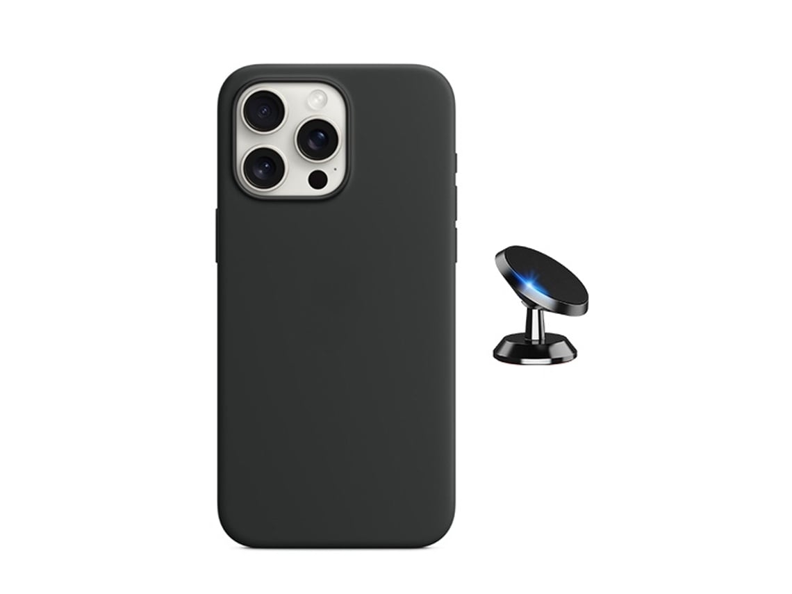 Capa Proteção Traseira Compativel para iPhone 56 Silicone Magnética Preto