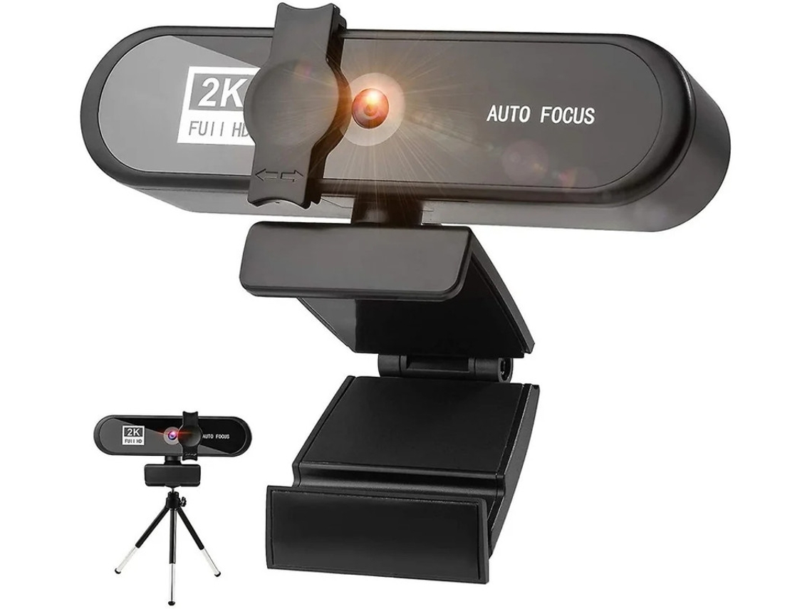 Webcam Hd 2k Web Câmera de Pc Usb Webcam Com Microfone Tampa De Privacidade Laptop Desktop Streaming de Vídeo Câmera De Computador Com Tripé Yizhood