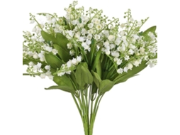 Conjunto de 3 Flores Artificiais para Interior e Exterior, Arbusto Artificial com Flores Brancas Klb AQUAFORGE