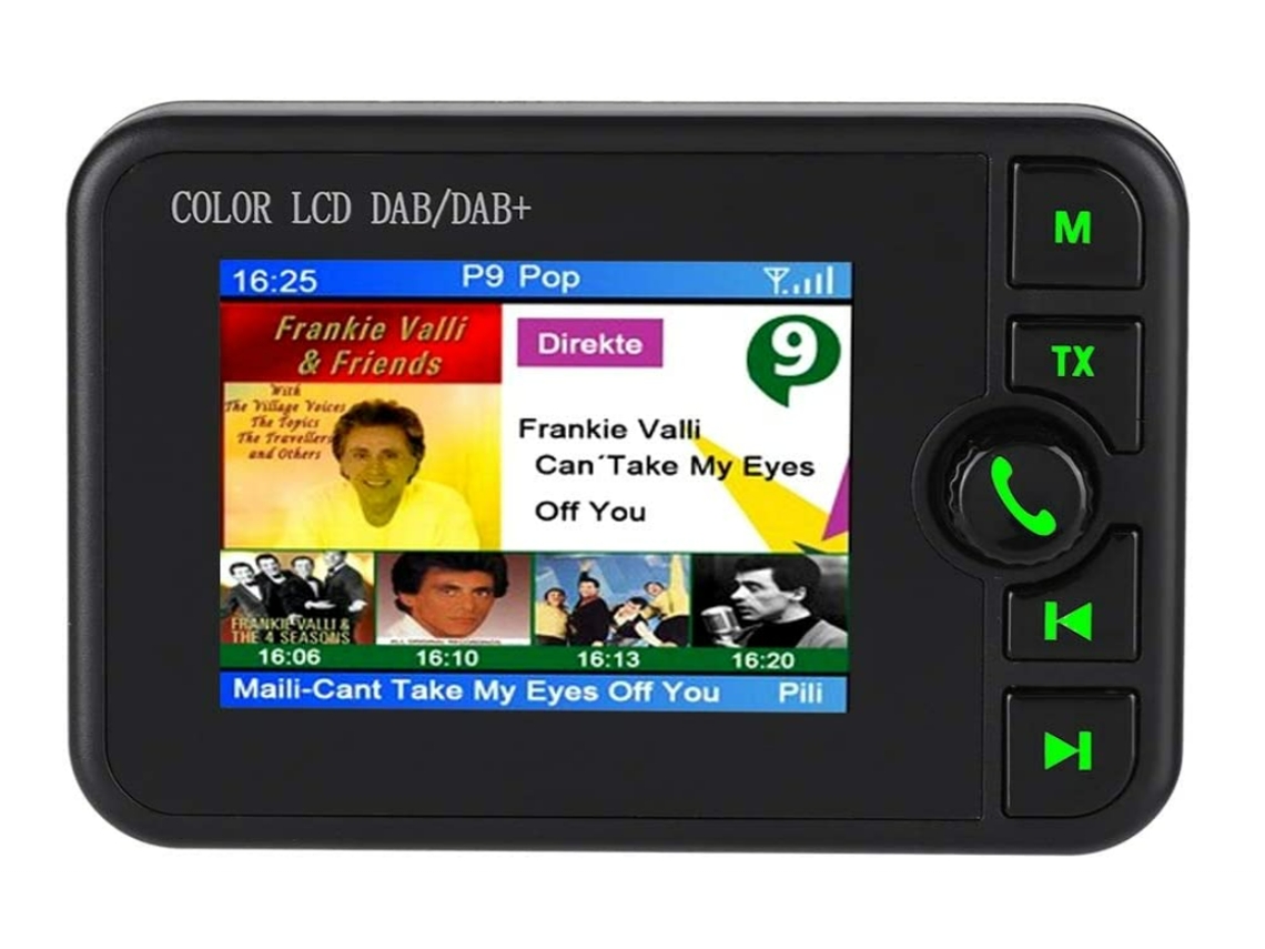 Rádio Dab para Carro Lcd Colorido de 2 4 Kits para Carro Transmissor Fm Bluetooth YIZHOOD