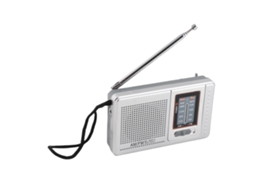 Altavoz impermeável para duche com AM/FM, material ABS, funciona com pilhas, com altifalante integrado