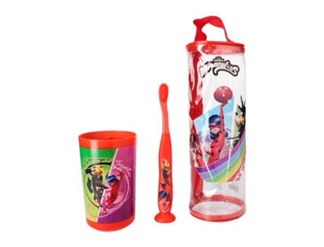 TINOKOU Kit Escova de Dentes Copo Kit Infantil Milagroso Vermelho
