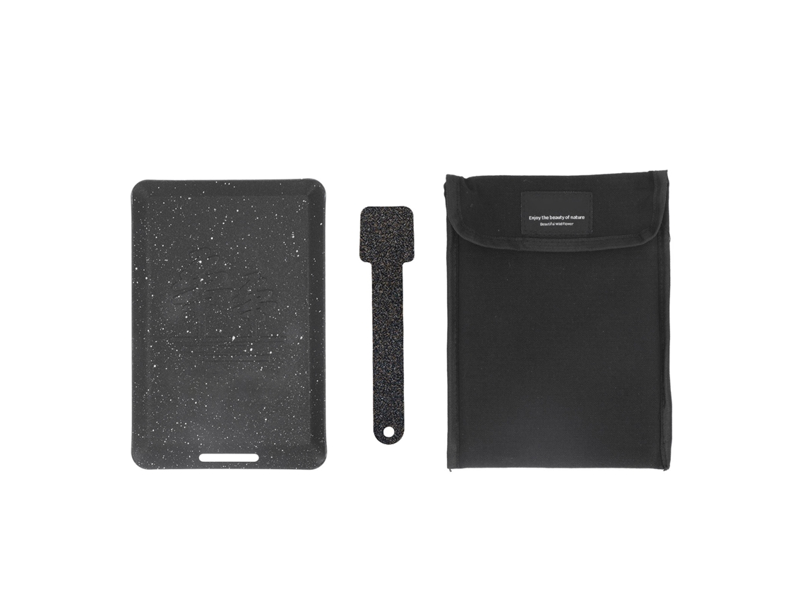 Panela de fritura antiaderente retangular mini de ferro para camping, churrasco ao ar livre S/MARCA
