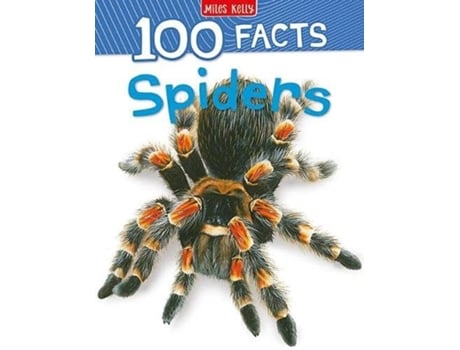 Livro 100 facts spiders de camilla de la bedoyere (inglês)
