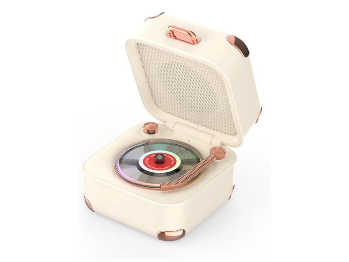 Mini Altifalante Bluetooth Retro Com Som Estéreo 360