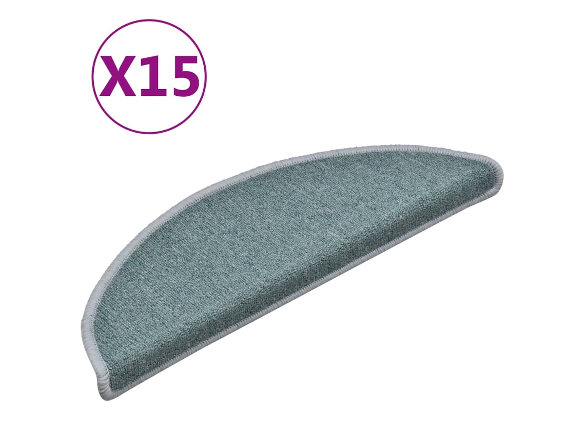 Carpet Stair Tread, Carpet Stair Treads Vidaxl Azul Polipropileno (56 X 17 X 3 Cm)