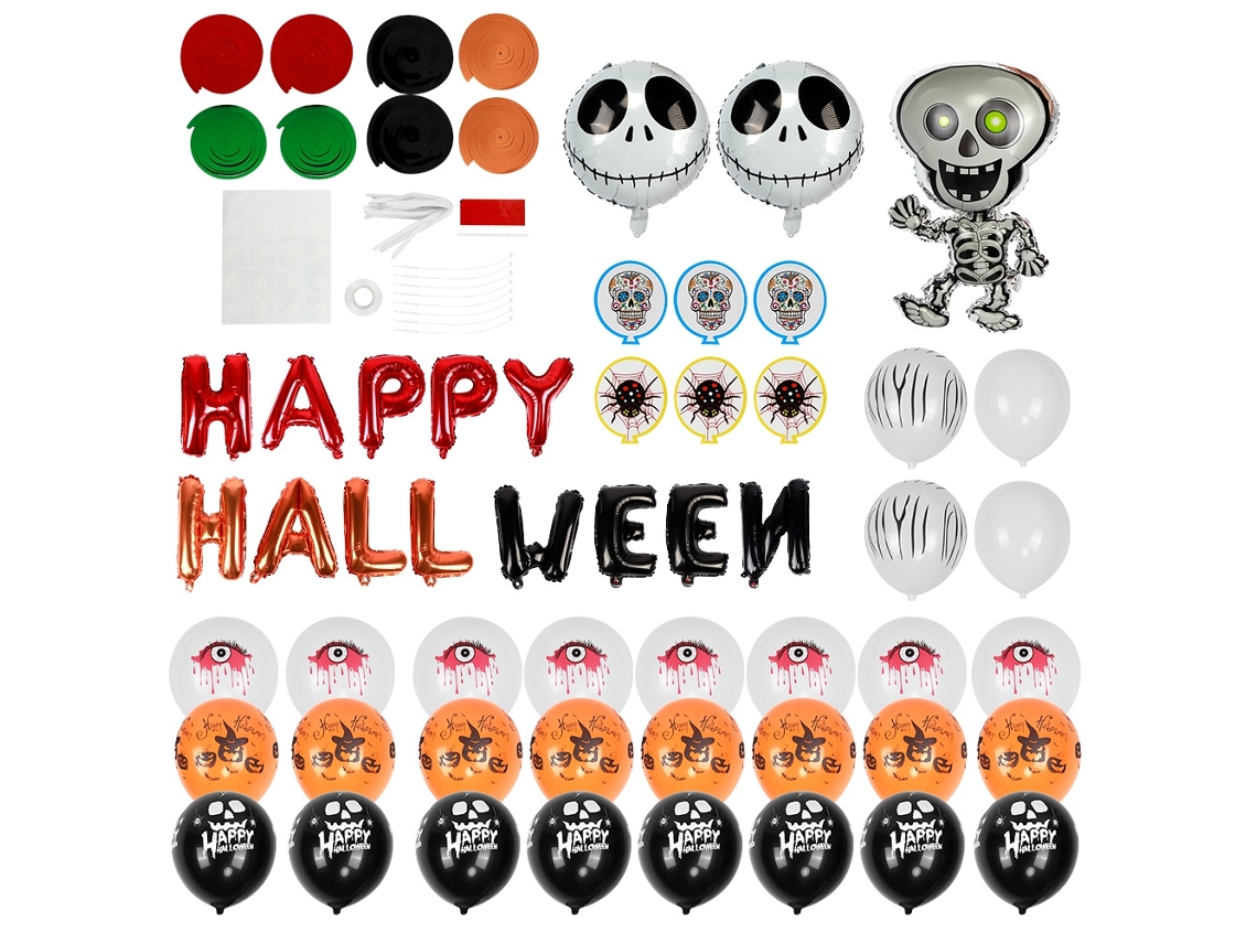 Balões Halloween Cabeça Calavera Papel Alumínio