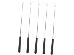 Conjunto De 5 Espetos Para Churrasco Hohopeti Com Cabos Coloridos, Em Aço Inoxidável, Ideais Para Fogueiras E Grelhados