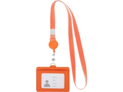 Lurelia Porta-crachá Ajustável Vertical Horizontal Em Couro Pu Dourado Para Escritório E Eventos