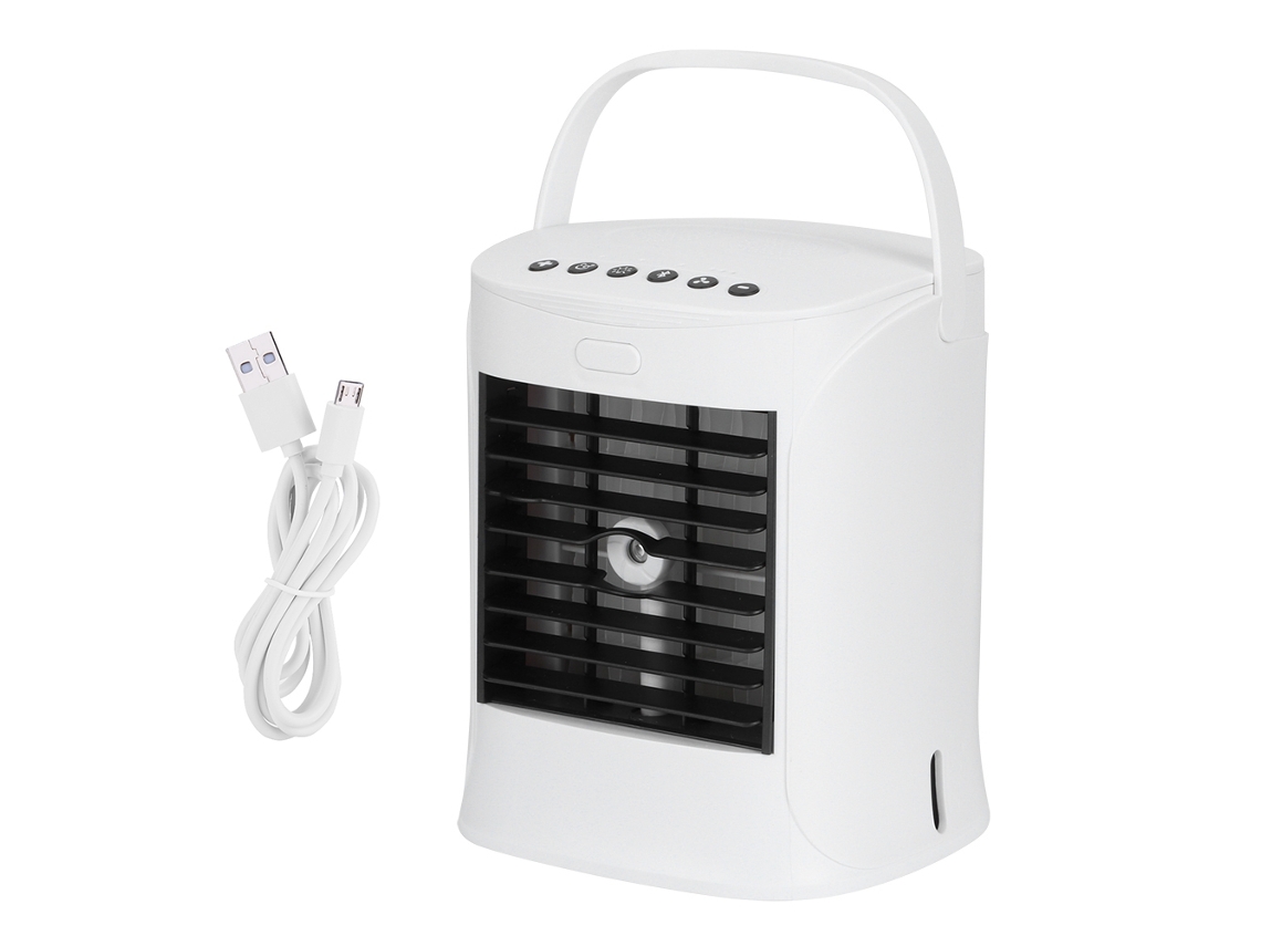 Laxiscreed Ar Condicionado Portátil Com Ventilador De Mesa, Umidificador E Alto-falante Para Espaços Pequenos