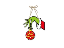 Decoração De Natal Placa De Suspensão Grinch Porta Decor Festiva Navideira A