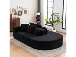 Sofácloudsegmentado,chenille,semmontagem(réplica). Cs