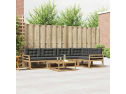 Vidaxl Conjunto De Sofás Para Exterior 6 Pcs Branco E Antracite