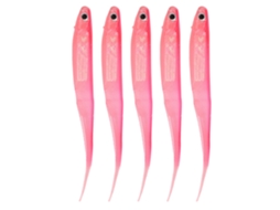 Bionic Soft Fish Lure (bionic Bait, Freshwater Fish Attracting) (5 Pieces) Soft Worm Bait Pink