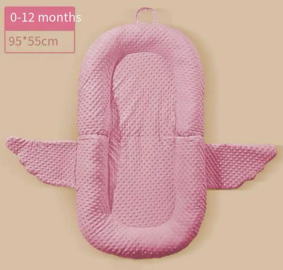 Cama De Bebé Para Dormir (rosa + Colchão Com Rampa 95*55cm)