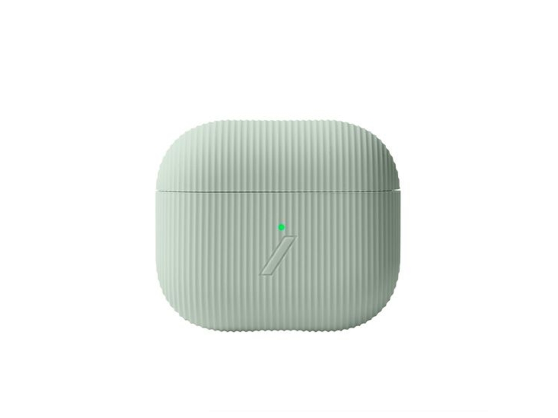 NATIVE UNION Capa de Silicone para Airpods 3 Curve com Textura Às Riscas Verde Limão