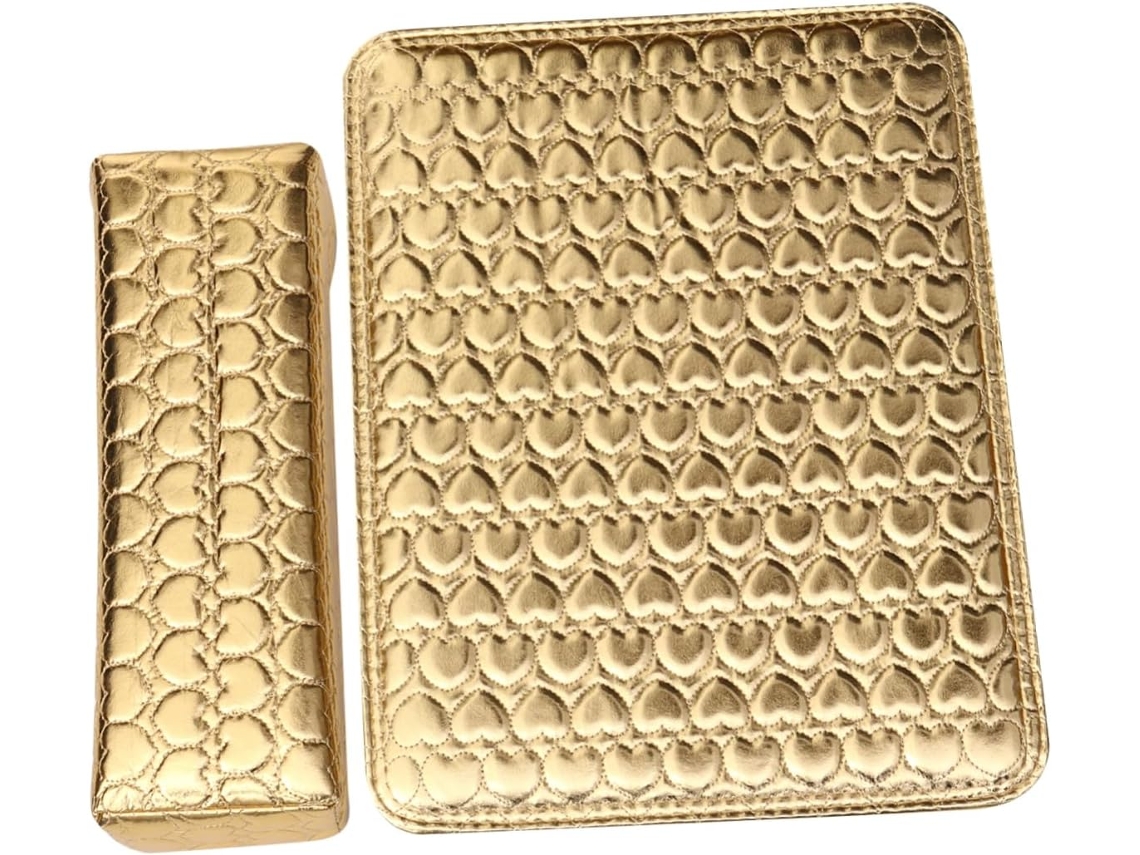 Apoio De Mão Para Manicure Em Couro Pu Com Almofada Em Formato De Coração, Suporte Confortável Para O Pulso.