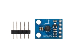 Módulo Bússola Eletrônica Hmc5883l Sensor Campo Magnético Triaxial Sem Calibração para Placa Pcb | S/MARCA