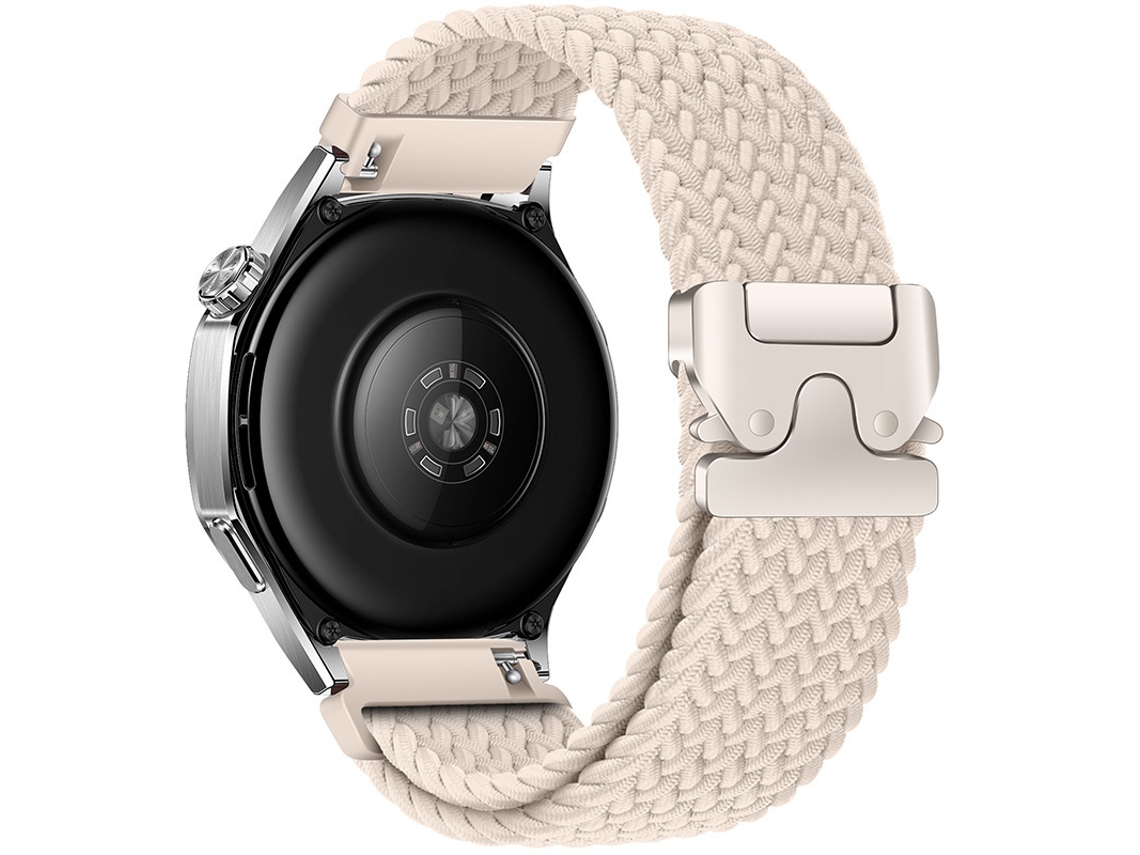 Pulseira Trançado em Nylon com Estampa Arco-Íris e Data Paraquedas para Huawei GT5 Samsung Watch7, Starlight, 22mm