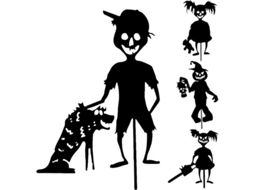 Placas de Jardim, Metal, Zumbis e Fantasmas, Decoração de Halloween 2022 | S/MARCA