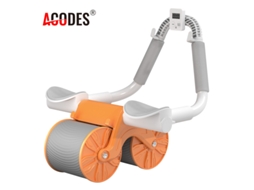 Roda abdominal Slowmoose (novo lançamento em 2023) com rebote automático, suporte para cotovelo e rolo abdominal para treino de core com temporizador.