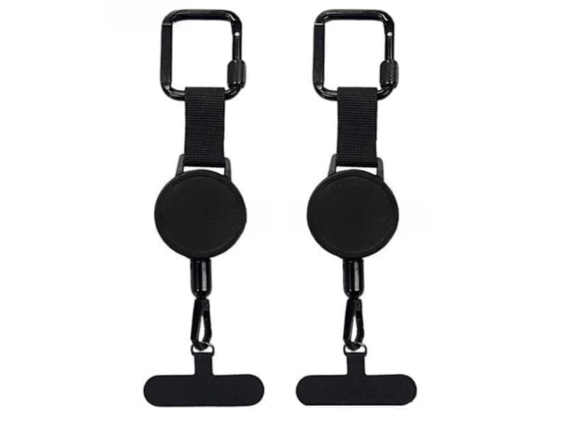 Kit Com 2 Suportes Antifurto Para Celular, Com Clipe Para Cinto E Cordão De Segurança.