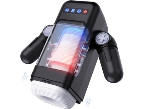 Automático Masturbador Masculino Com 10 Modos De Empurrão E Vibração, Função De Aquecimento, Masturbador Peniano Com Suporte Para Telemóvel
