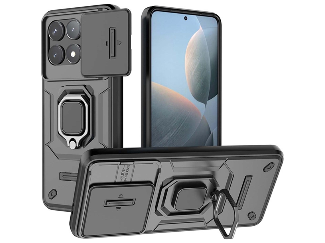 Lurelia Capa Antichoque Para Xiaomi Poco F6 Pro / Redmi K70 / Pro 5g, Anel Suporte E Proteção De Câmara