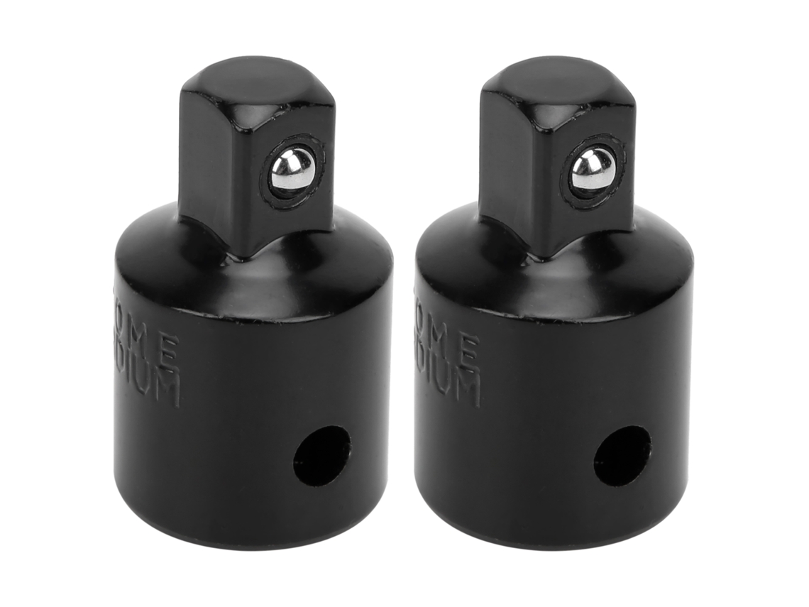 2pcs adaptador de soquete chave rato aço carbono alto conversor 1/2 para 3/8