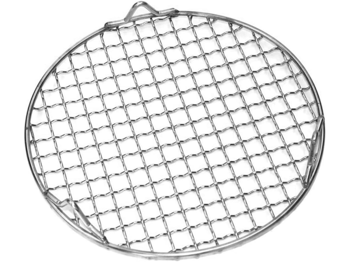 Grelha Redonda De Aço Inoxidável De 18 Cm Para Churrasco Portátil E Fritadeira A Ar, Resistente Ao C Gokoco