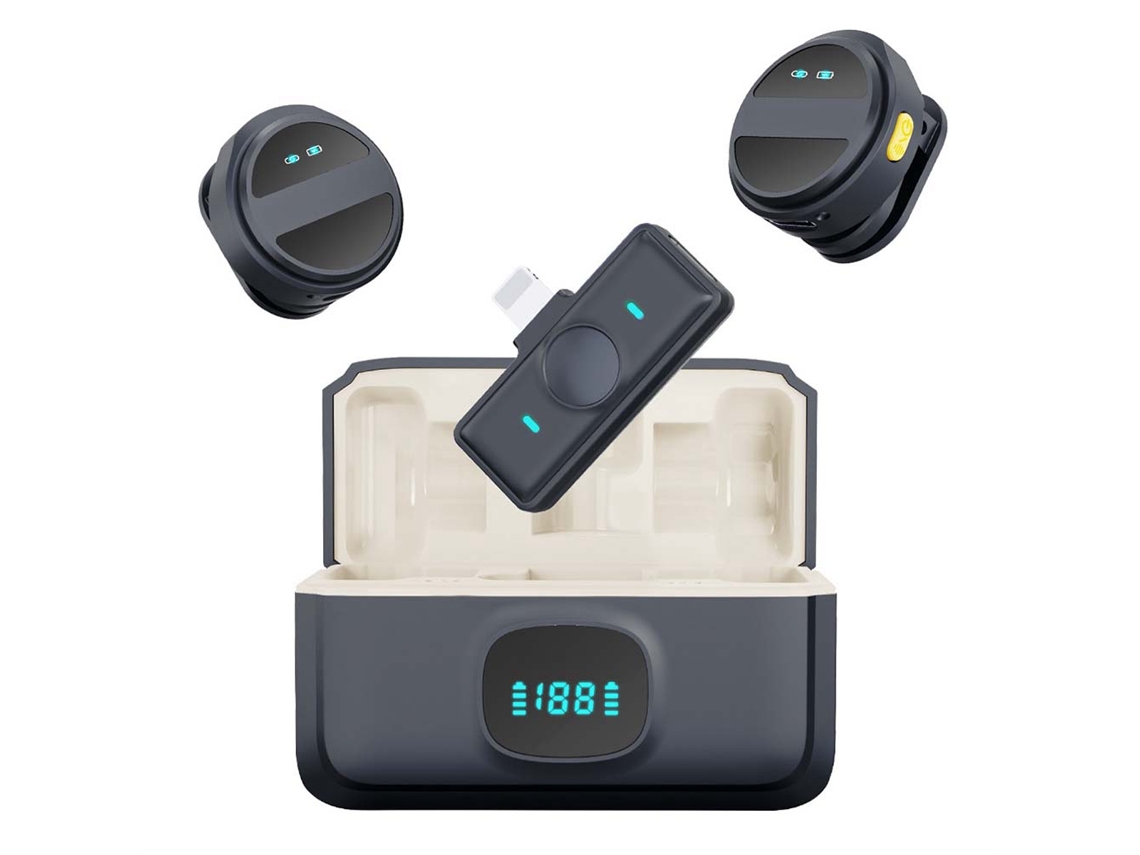 Microfone de Lapela Sem Fio com Cancelamento de Ruído MDUG