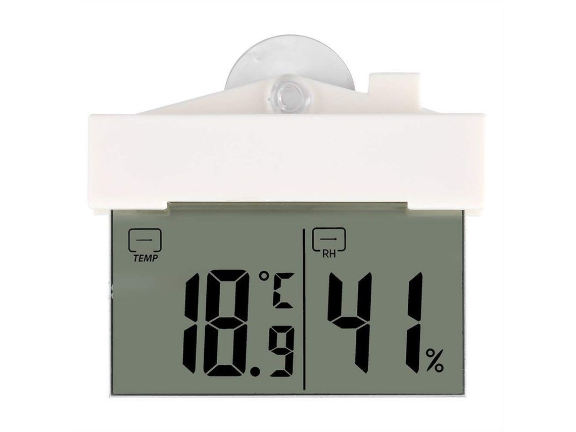 2026-reloj Digital Termómetro Higrómetro Lcd Autoadesivo Janela Parede Interior Exterior 0-50℃ 20%-95%hr