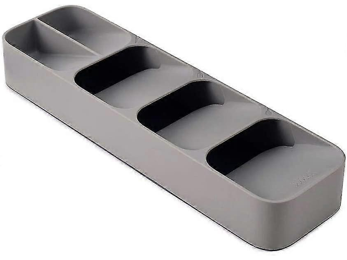 Lurelia Caixa Para Talheres, Em Plástico, 5 Compartimentos, Para Gaveta De Cozinha, 39,6 X 11 X 5,7 Cm, Cinzento