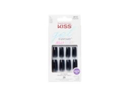 Coleção Kiss Gel Fantasy Conjunto Com 28 Unhas Artificiais Manicure Pronta, Cola Gel Incluída, Comprimento L