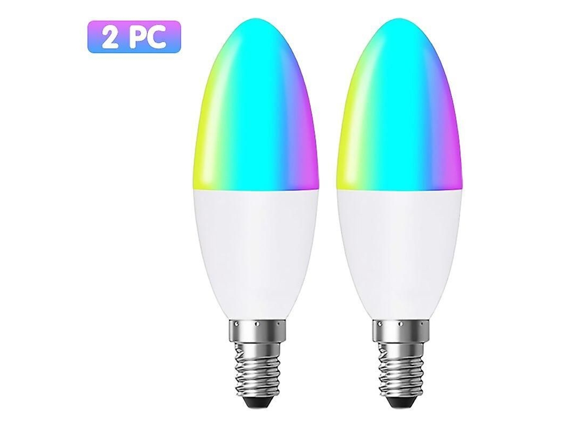 Lâmpada inteligente Zigbee E14 RGB+C+W, 5W, dimmável, compatível com Alexa e Google Home