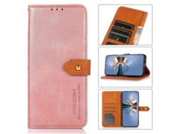 Capa De Celular Khazneh Com Flip De Couro Com Textura De Couro Bovino Bicolor