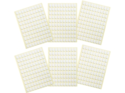 Adesivos De Nails Postiças Ovais Brancas De Dupla Face, 6 Folhas, Acessório