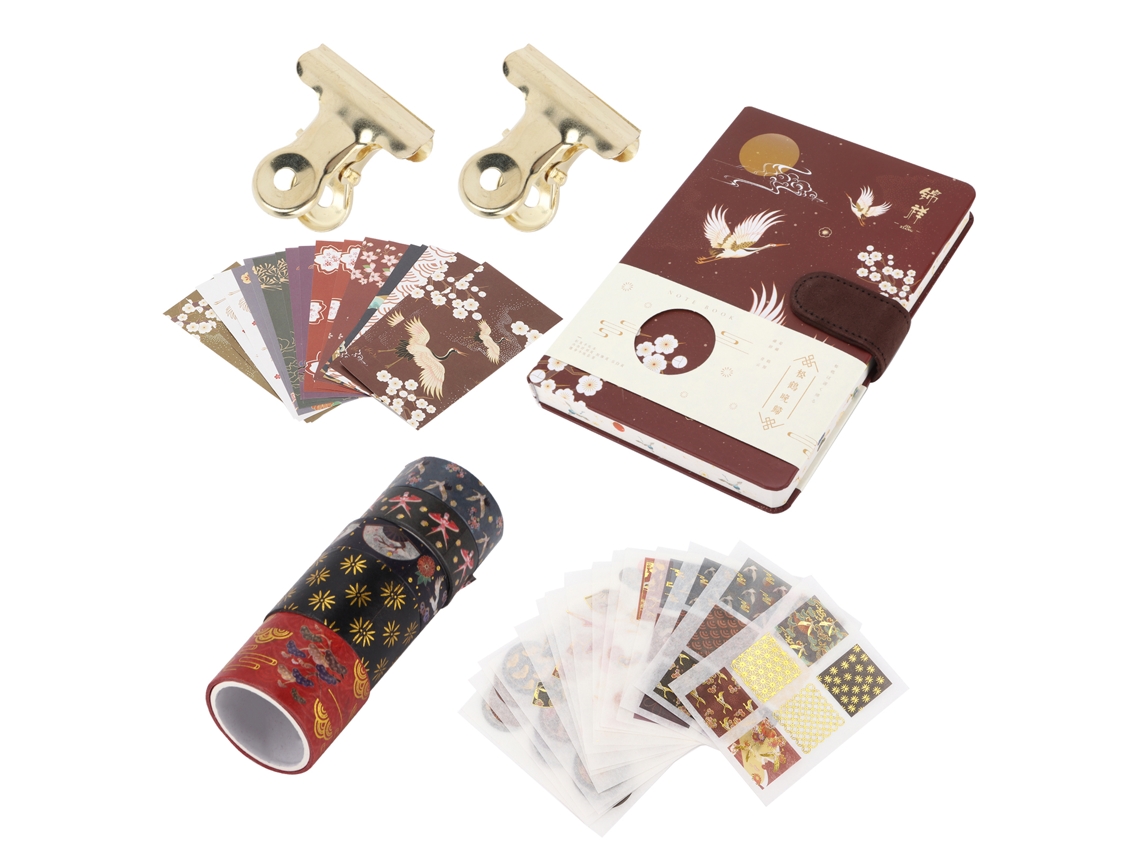 Set Regalo Cuaderno De Mano Antigüedad Con Cinta Bronceada Y Agenda Tapa Dura Jinxiang