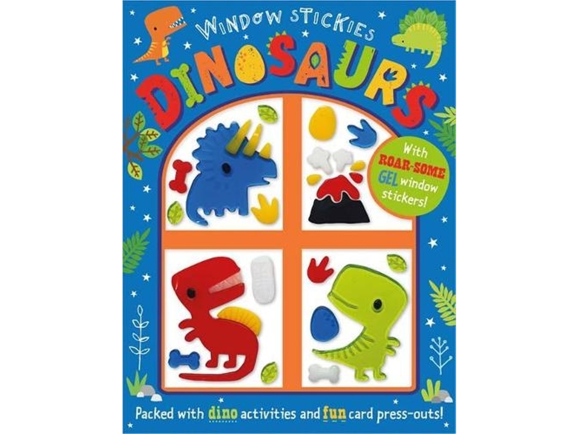 Livro Window Stickies Dinosaurs de Patrick Bishop e Make Believe Ideas (Inglês)