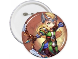 Conjunto de 5 Diythinker Broches Redondos Fofos Masmorra Fantástica com Desenho Animado Peças para Decoração