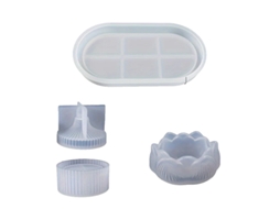 Molde De Suporte Para Vela De Silicone, 3 Peças, Fácil De Usar, 1set