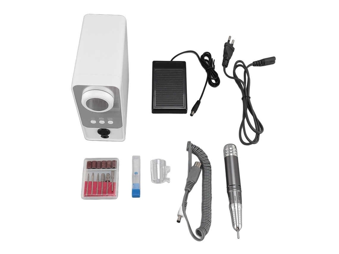Máquina De Broca Para Unhas Profissional 35000 Rpm Com Pedal De Pé Rotação Para Frente E Ré Inserção Elétrica Eu Plug