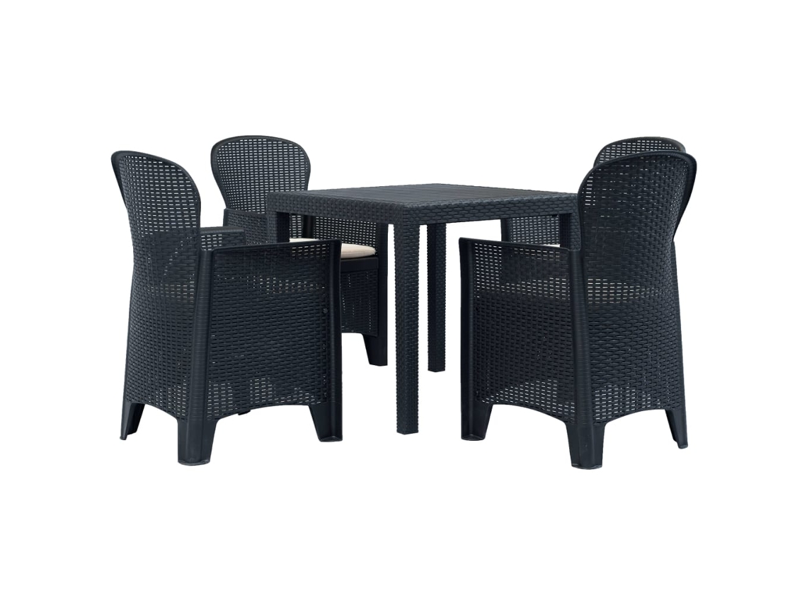 Outdoor Dining Set, Outdoor Dining Sets Vidaxl Antracite Plástico (n/a)