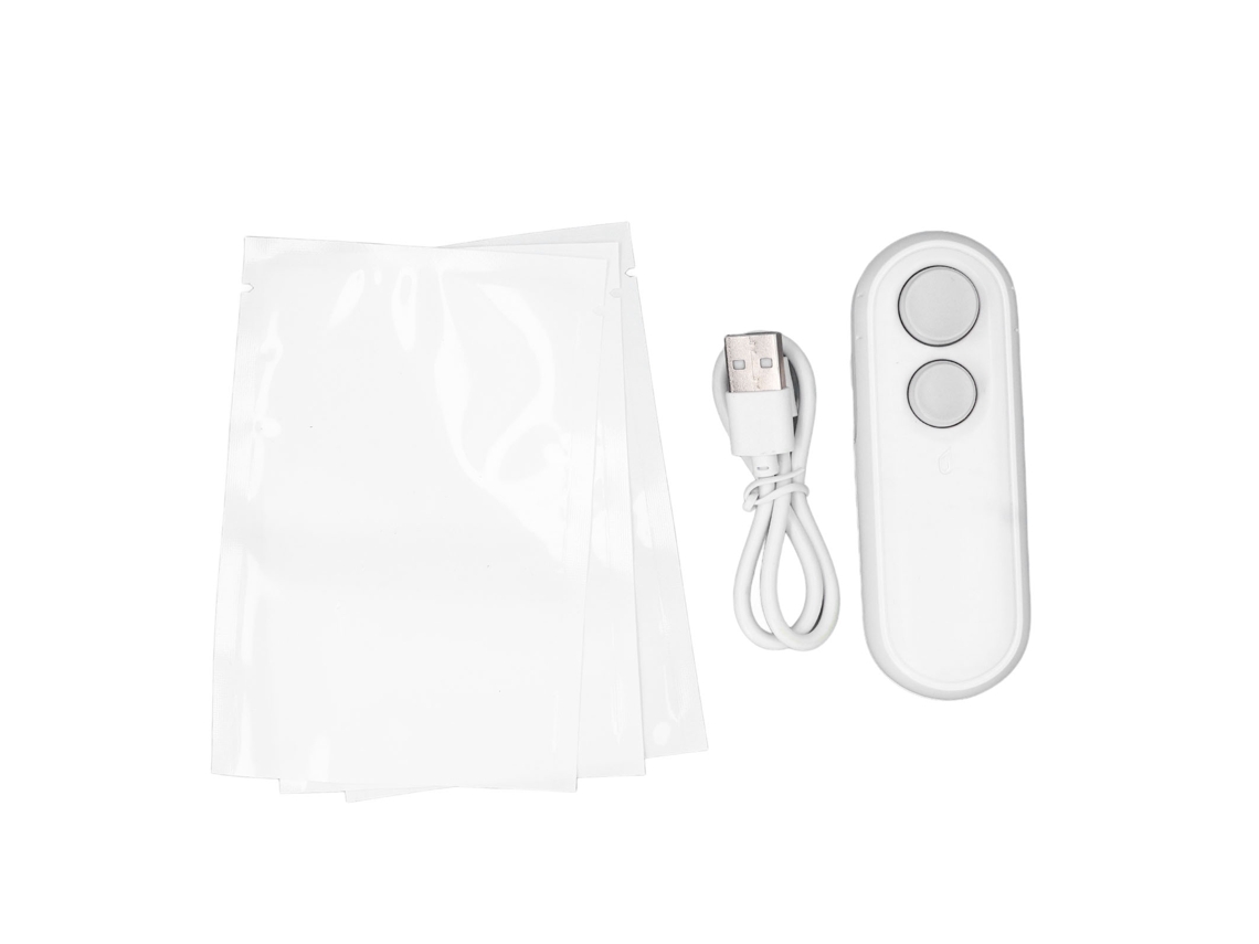 Aetheria seladora de Sacolas Portátil Mini 2 em 1 Selar e Cortar para Sacolas de Salgadinhos Branco