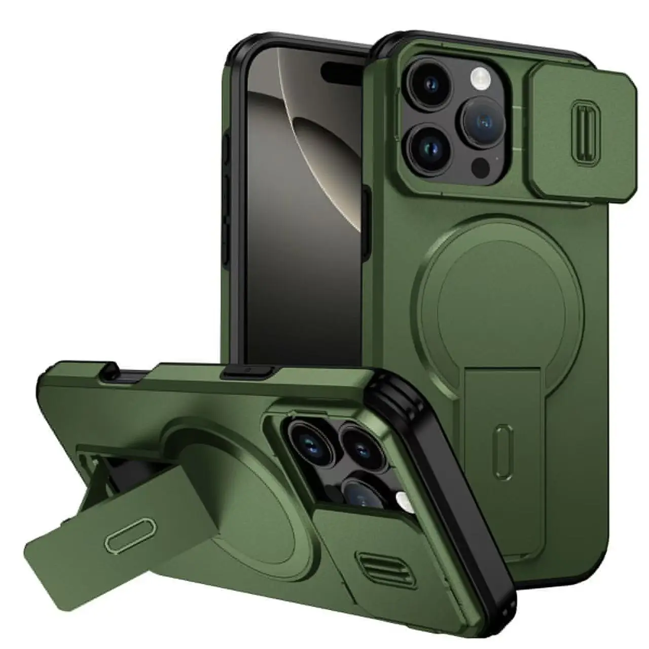 (verde Iphone 11 Pro Max) Capa Protetora Magnética À Prova De Choque Para Lente, Tipo De Pressão